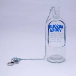 Hanging Succulent Planter Pot From Repurposed Absolut Vodka Bottle - thumbnail 3