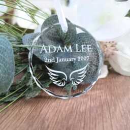 Angel Wings Christmas Tree Ornament - Bauble Hanging Decoration Baby - thumbnail 2