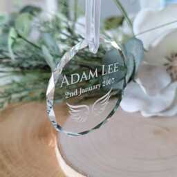 Angel Wings Christmas Tree Ornament - Bauble Hanging Decoration Baby - thumbnail 3