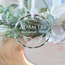 Angel Wings Christmas Tree Ornament - Bauble Hanging Decoration Baby - thumbnail 1