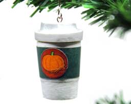 Pumpkin Spice Latte Ornament - Christmas Foodie Gift - thumbnail 1