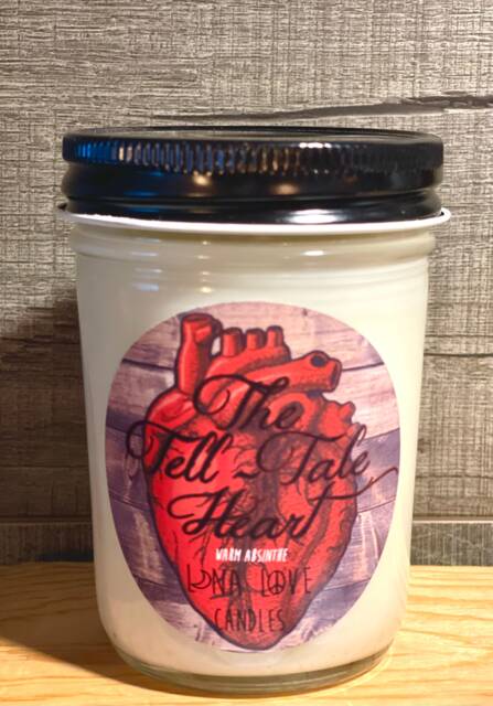 100% Soy Tell-Tale Heart Edgar Allan Poe Inspired Scented Candle - image 1