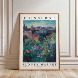 Edinburgh Flower Market Print Scottish Botanical Wall Art - thumbnail 3