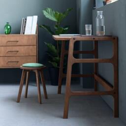 Plywood Desk, Mid Century Modern Minimalist Wooden Computer Solid Birch Writing Table, Custom Size Handmade Home Office