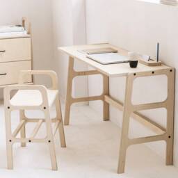 Custom Size Desk, Minimalist Desk For Computer, Mid Century Modern Office, Modern Scandinavian Wooden - thumbnail 2