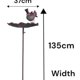 Blue Jay Bird Bath Feeder Water Bowl Seeds Birds Garden Gift Decorative Stake - thumbnail 2
