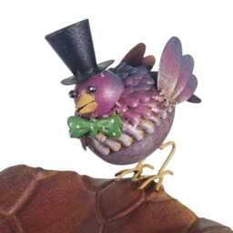 Blue Jay Bird Bath Feeder Water Bowl Seeds Birds Garden Gift Decorative Stake - thumbnail 3