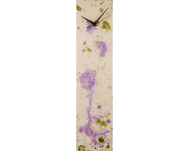 Gold & Pink Wall Clock Modern Home Decor, Unique Contemporary Glass Art - image 1