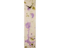 Gold & Pink Wall Clock Modern Home Decor, Unique Contemporary Glass Art