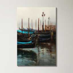 Venice Gondola Canal 3 Panel Split Canvas Wall Art Piazza San Marco Oil Painting Framed Home Decor European Italy Travel Gift - thumbnail 4