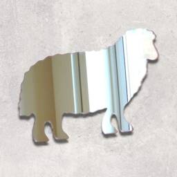 Sheep Acrylic Mirror Wall Art Engraved Farmhouse Decor - thumbnail 3