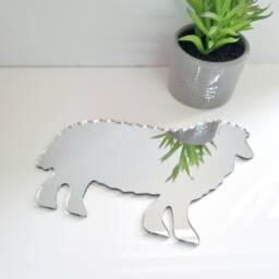 Sheep Acrylic Mirror Wall Art Engraved Farmhouse Decor - thumbnail 2