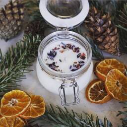 Winter Spice Handmade Eco Soy Scented Candle - Wedding Gift Jar Winter Christmas Vegan Candles - thumbnail 3