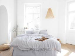 Light Gray Linen Duvet Cover, Natural, Breathable Bedding