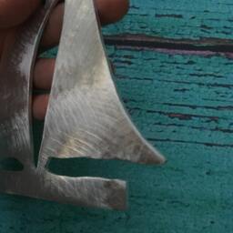 Sailboat, Wall Hanging, Christmas Ornament, Baby Room Decoration, Handcrafted, Metal, Nautical, Beach, Ocean Lovers, Sailors, Boat - thumbnail 4