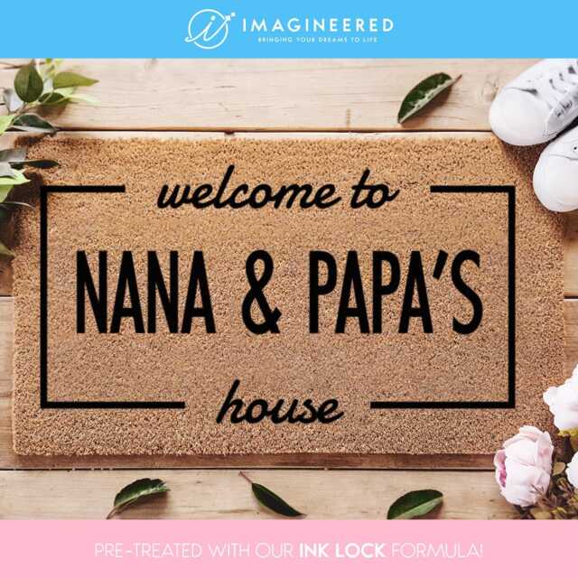 Custom Doormat Housewarming Gift - Welcome Mat Nana & Papa's House Personalized Grandparents Christmas Gifts Ideas - image 1