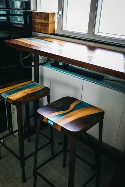 Customize Epoxy Resin Table, River , Wooden Desk, Office, Dining Table Top, Coffee [Christmas Sale] - image 1