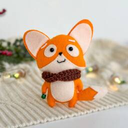 Felted Fox Ornament, Christmas Tree Ornaments Ornaments, Baby First Gifts, Decor - thumbnail 4