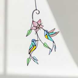 Hummingbird Real Stained Glass Bird Orchid Suncatcher Farmhouse Home House Decor Window Wall Hangings Grandma Gift Living Kitchen Art - thumbnail 3
