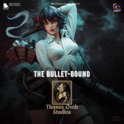The Bullet-Bound - Demonic Huntress Gothic Action Fantasy Lady Resin Figure 16K - thumbnail 1