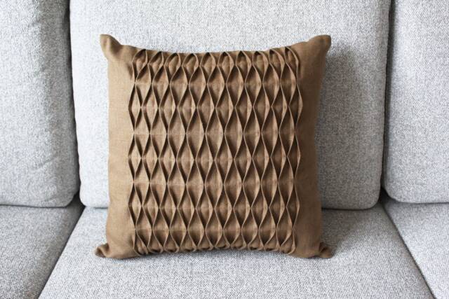 Decorative Linen Pillow Cover, Brown Sofa Cushion Eco-Friendly Home Decor - image 1