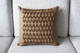 Decorative Linen Pillow Cover, Brown Sofa Cushion Eco-Friendly Home Decor - thumbnail 1