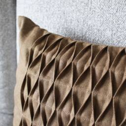 Decorative Linen Pillow Cover, Brown Sofa Cushion Eco-Friendly Home Decor - thumbnail 2