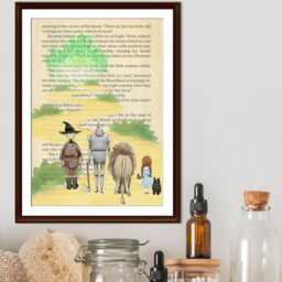 The Wonderful Wizard Of Oz Inspired A4 Print, Book Art, Nursery Wall Decor, Literature Poster - thumbnail 4
