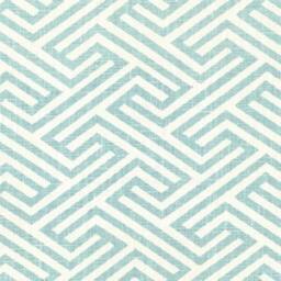 New 18x18 Inch Designer Handmade Pillow Cases. in Turquoise Geometric Pattern On White - thumbnail 2