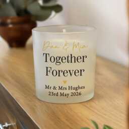 Personalised Black & Gold Free Text Frosted Candle - thumbnail 2