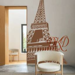 Eiffel Tower Wall Decals City Decal, Children's Room Paris Decor, Seine River Art, Building, Home Decor Sticker - thumbnail 2