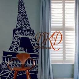 Eiffel Tower Wall Decals City Decal, Children's Room Paris Decor, Seine River Art, Building, Home Decor Sticker - thumbnail 3