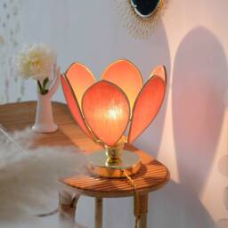 Flower Table Lamp - Ocher & Gold - thumbnail 2