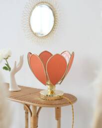 Flower Table Lamp - Ocher & Gold