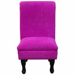 Fuchsia Pink Handmade Bedroom Chair - Luxury Accent Plush Fabric British Bespoke Made - thumbnail 2