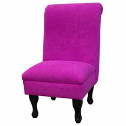Fuchsia Pink Handmade Bedroom Chair - Luxury Accent Plush Fabric British Bespoke Made