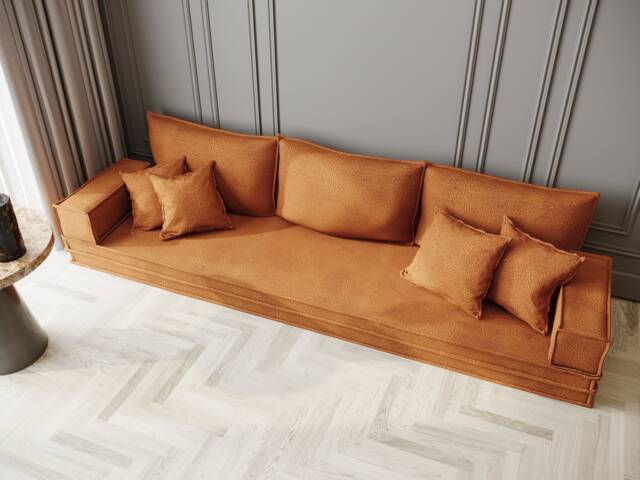 Customizable Floor Cushion Couch - Handmade Modular Sofa Set - image 1