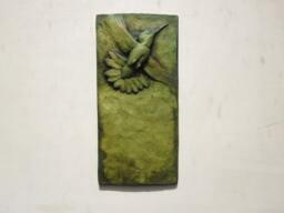 Ruby-Throated Hummingbird in Flight Wall Sculpture - thumbnail 1