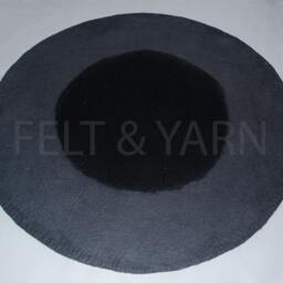 Round Felted Egg Design Sheet Rug - Handmade Decor Dining & Living Room & Wool Welcome Mat Near Door - thumbnail 3