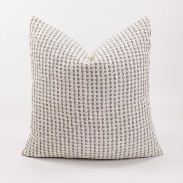 Gray Blue Linen Blend Throw Pillow Cover, Farmhouse Cushion - image 1