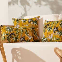 Sloth Pillow Cover, Yellow Cushion Mustard Pillow, Cushion, Monkey Jungle Case, Decor, Gift Set - thumbnail 2