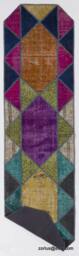 2.9' X 10.66' Multicolor Handmade Turkish Patchwork Runner Rug, - 90 325 cm - thumbnail 2