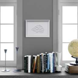 Textured Wentletrap Shell Minimalist String White Wall Art - Nautical Gifts Modern Organic Seashell - thumbnail 3