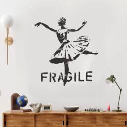 Banksy Girl Ballerina Stencil Reusable Graffiti Wall Art - thumbnail 3