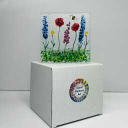 Wild Meadow Glass Tealight - Colourful Floral Design - thumbnail 3