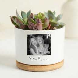 Personalized Photo Planter Pot, Custom Picture Plant Best Friend Gift, Bestie Forever Friendship