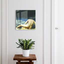 Classic Elegance Wall Mounted Key Cabinet, Yellow Industrial Box, Art, For Lovers Of Forms