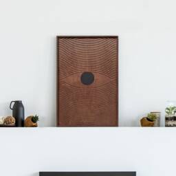 Look Wood Wall Art, Decor, Housewarming Gift, Wooden Rustic Art - thumbnail 3