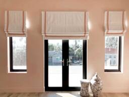 85 Colors Custom Roman Shades With Chain Mechanism, Border Trim Shade, Window Treatment, Cotton Blend Roman Blind