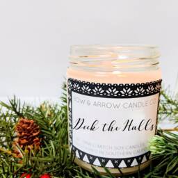 Berry & Pine Scented 7 Oz Soy Candle - Winter Gift Idea Holly Christmas - thumbnail 1